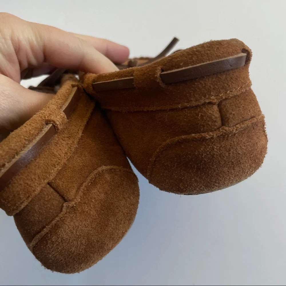 Crewcuts shearling lodge moccasins slippers